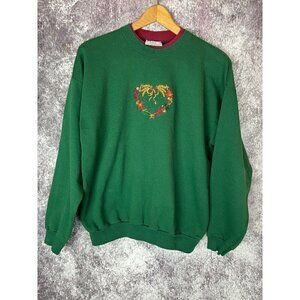 M & C Sportswear Vintage Sweater Women L Cottagecore Fall Holiday Grannycore